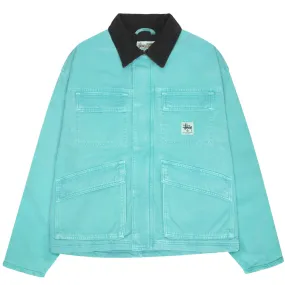 STÜSSY WASHED CANVAS SHOP JACKET // TEAL