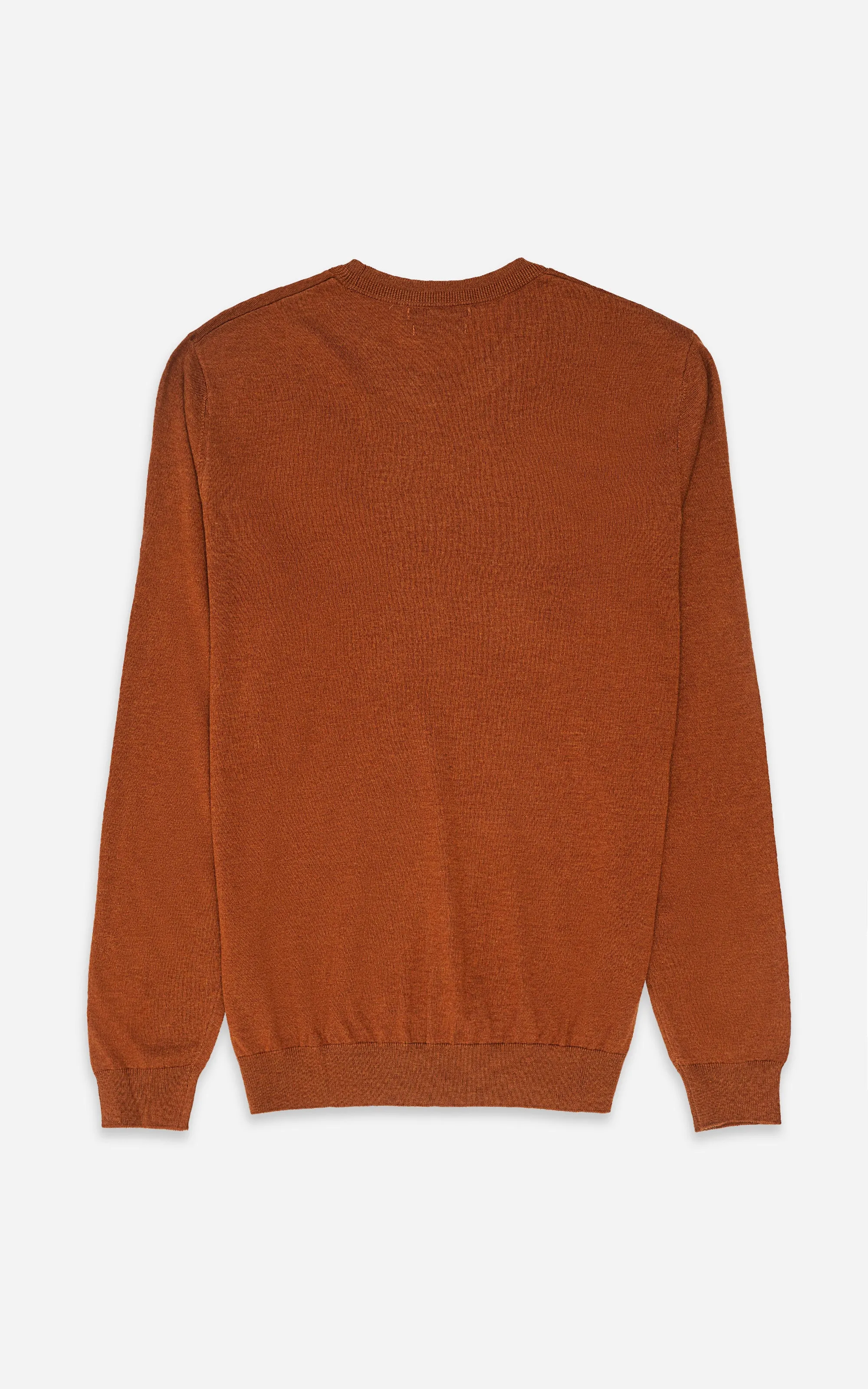 SWEATER CREW NECKLINE RUST