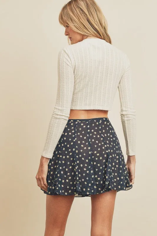 Tinley Dot & Floral Mini Skort