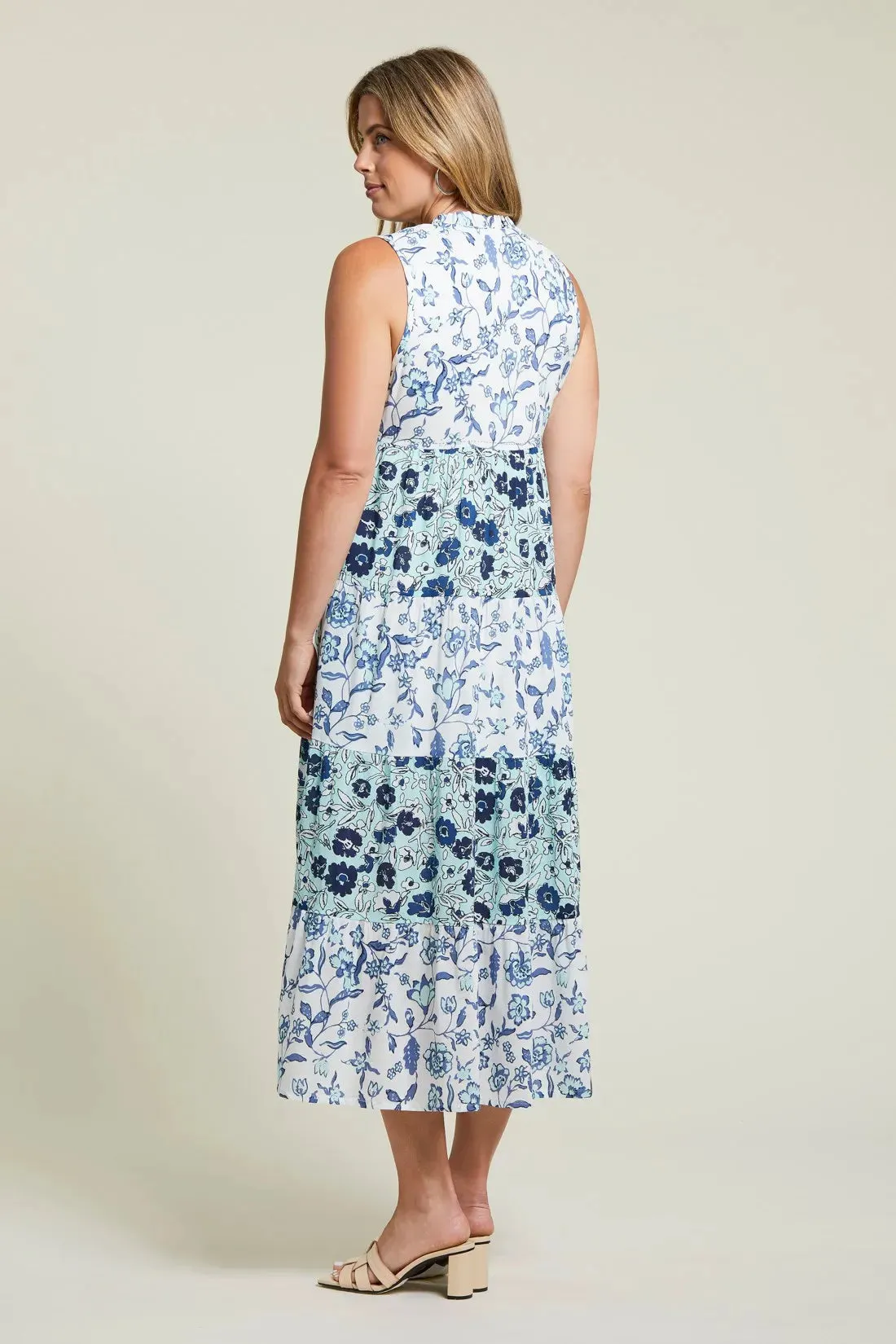 Tribal | Tiered Combo Print Maxi Dress | Women's