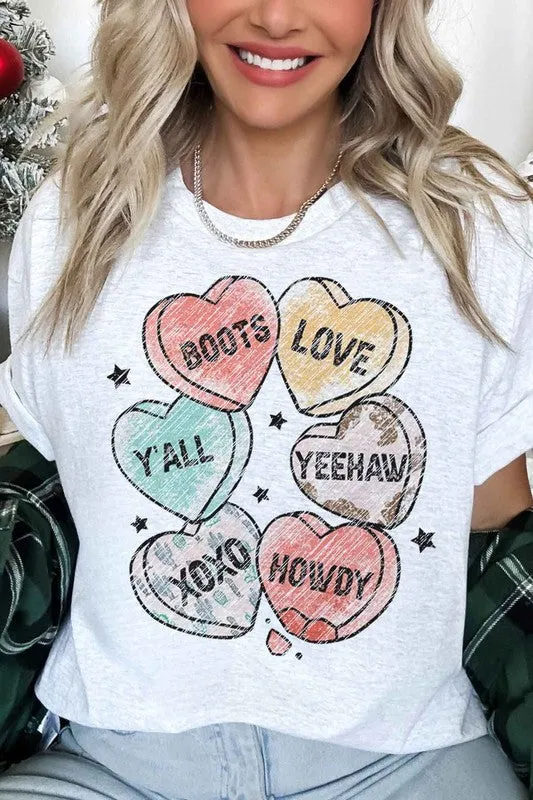 VALENTINES CANDY WESTERN COUNTRY OVERSIZED TEE