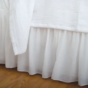 Voile White Twin Bed Skirt